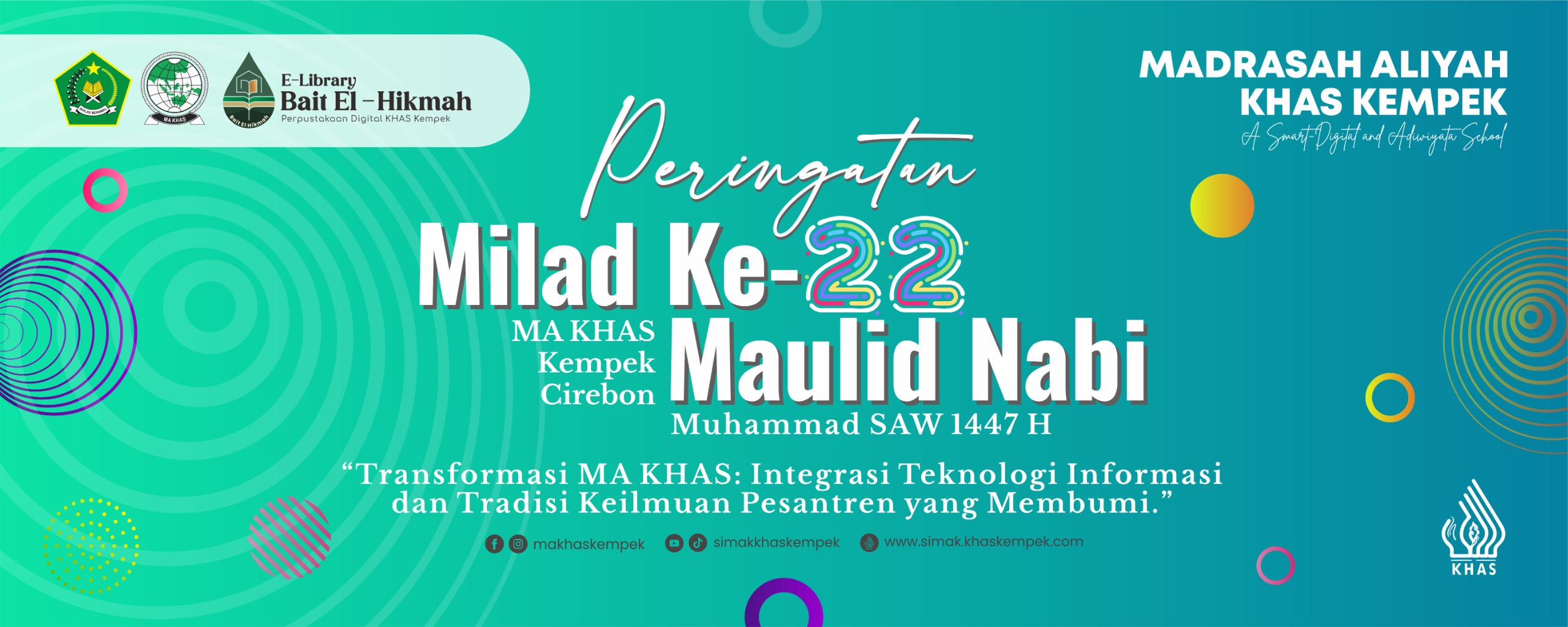MA KHAS Kempek Rayakan Milad ke-22, Maulid Nabi, dan Launching Website Baru